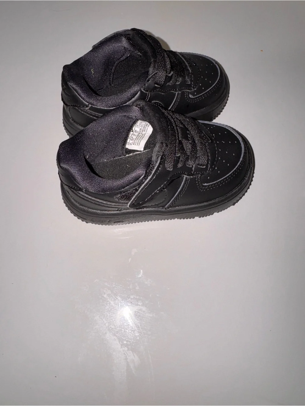 Toddler Black Airforce Ones- Size 5c